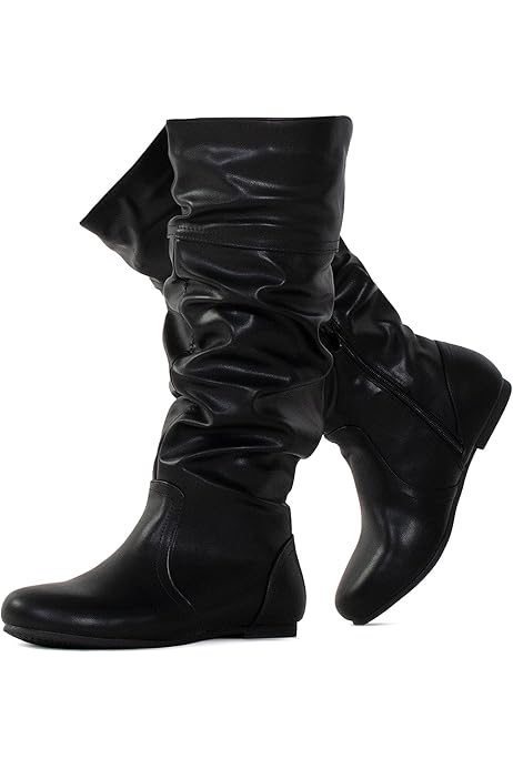 Zipper Amazon Womens Knee High Boots Black Knee High Boots Mua
