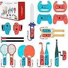 ZONEY Switch Sports Accessories Bundle Set, 18 in 1 Family Party Pack Game Accessories Kit for Nintendo Switch/Switch OLED, f