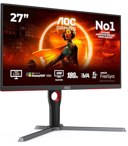 TITAN ARMY Gaming Monitor 27 Inch, 360 Hz, 1440P, 3rd Generation