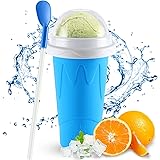 Slushy Cup アナと雪の女王 マジックスラッシーメーカー カップスクイーズ クールで楽しいもの ガジェット (ブルー)