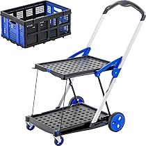 Amazon.co.jp: サンワダイレクト 折りたたみ台車 2段 コンテナ