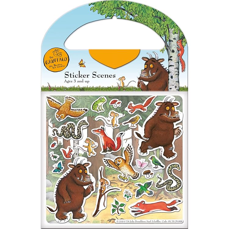 Alligator The Gruffalo Colouring Set - 8 Colouring Sheets, 6 Pencils, Reusable Stickers, Kids Activity Book 4 thumbnail image