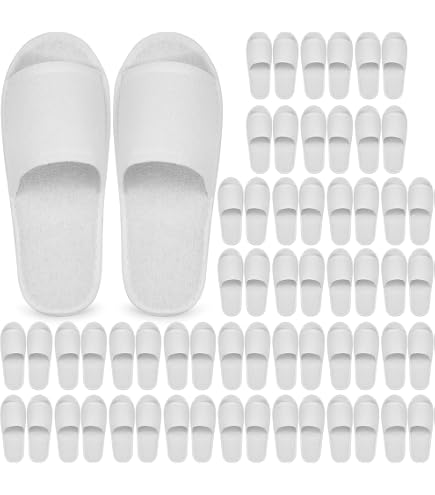 Amazon.co.jp: 使い捨て スリッパ /50足/100足 前閉じ 不織布 ホワイト 