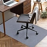 チェアマット カーペット対応 90×140cm 厚み4mm 床保護マット ズレない デスク 椅子 マット 吸音 床傷防止 滑り止 丸洗い可能 グレー