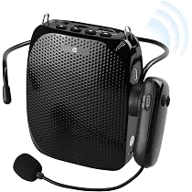 Amazon.co.jp: ZOWEETEK ワイヤレス拡声器 15W 163g軽量 有線+UHF無線