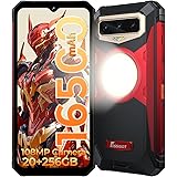 FOSSiBOT F102 Android13 SIMフリー スマホ 本体 20GB RAM + 256GB ROM Helio G99 オクタコアプロセッサ 3Wキャンプライト16500mAh 大容量バッテリー 6.58インチ FHD + 大画面 