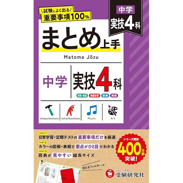 中学 まとめ上手 実技4科: ポイントだけをサクッと復習 (受験研究社
