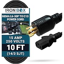 フィジックスエラ15Pプラグ0 Amazon | IronBox Electric NEMA 6-15プラグからC13コネクタ電源