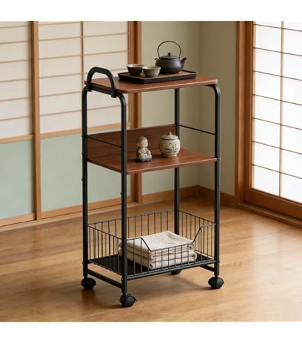 Amazon.co.jp: 無印良品 スチールパイプ ワゴンラック 3段 収納 幅49.5