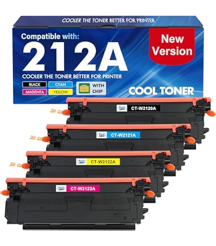 Amazon.co.jp: 212X トナーカートリッジ 4個パック チップ付き HP 212X