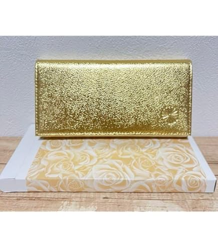 皇居 本革 二つ折り財布 菊の御紋入りライトブルー&小銭入れシルバー