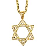 [Richsteel] 六芒星 ネックレス メンズ ダビデの星 ヘキサグラム ペンダント シンプル お守り 人気 男性 アクセサリー 55センチ