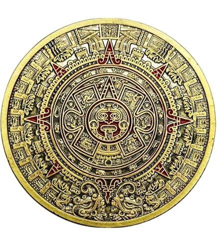 Amazon | マヤ 青銅コイン 古代文明 神秘 予言 太陽の石 アステカ