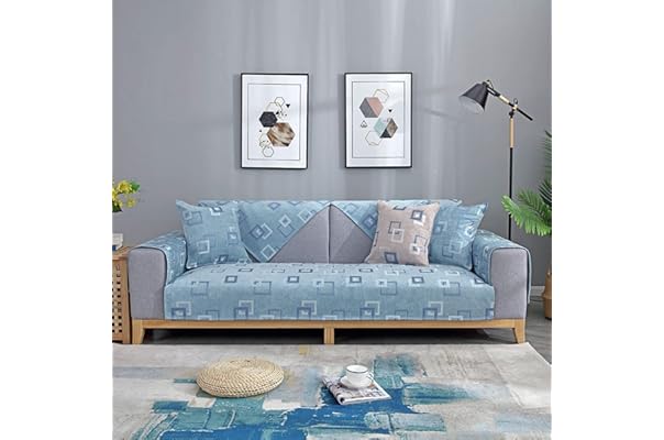 三好優品 マルチカバー 1人 2人 3人掛け 北欧 おしゃれ ソファーカバー 肘付き 肘なし キルト シンプル 綿製 厚地 出窓 防塵 キズ防止 汚れ防止 洗える 四季通用 イエロー 90x160cm 品質検査済