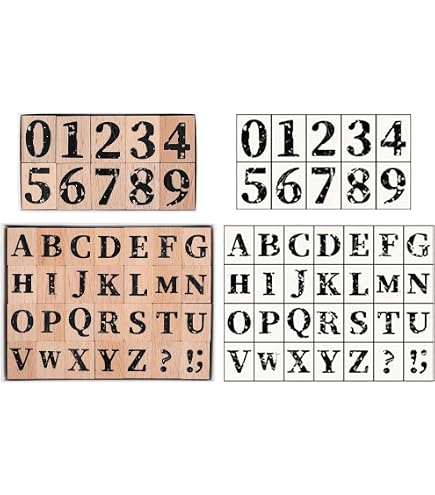 Amazon.co.jp: 現代百貨 アルファベット スタンプセット ローマン S