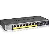 【正規品】 ネットギア NETGEAR スイッチングハブ 8ポート 1G (SFPx2) PoE+ (55W) 金属筐体 静音ファンレス リミテッドライフタイムハードウェア保証 クラウド管理 スマートスイッチ GS110TP-300AJS