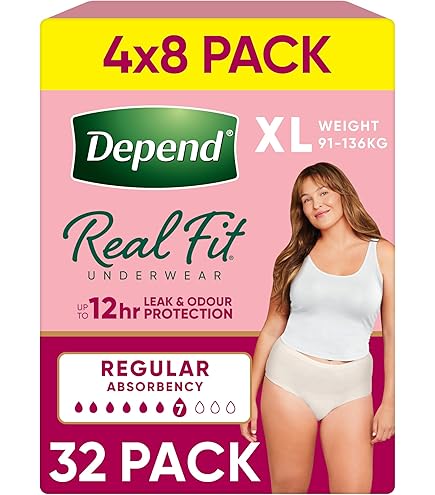 Depend FIT-Flex Incontinence Underwear For Women, Disposable, Maximum Absorbency, Large, Blush