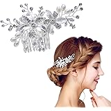 DFsucces パール 髪飾り ヘアピン ビジュー ヘッド ドレス ヘアピン 花嫁 結婚式 二次会 発表会 卒業会 パール 髪飾り (銀色パール-1本セット)