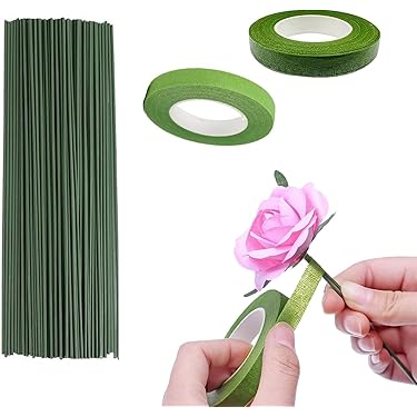 フローラテープ テープ クラフト アレジメントテープ 赤 レッド 4個