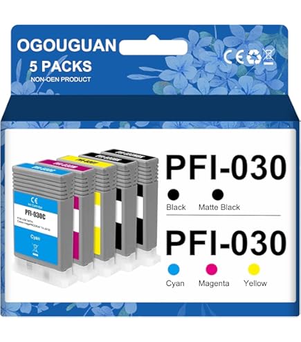 Amazon.co.jp: 【純正品5色セット】キヤノン インクボトル PFI-030