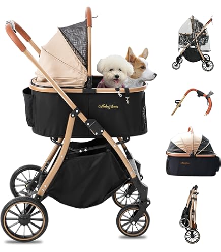 Amazon.co.jp: ペットカート 分離型 折りたたみ 犬用ベビーカー 2way