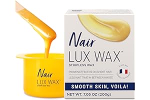 Nair Lux Wax, Microwaveable Hot Waxing Kit for Women, Stripless Hair Removal for Legs, Underarms, Bikini at Home, Proven Effe