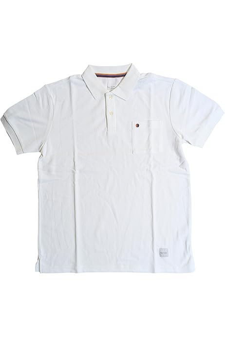 ポールスミス 半袖ポロシャツ M メッシュ DRY マルチスポット サックス