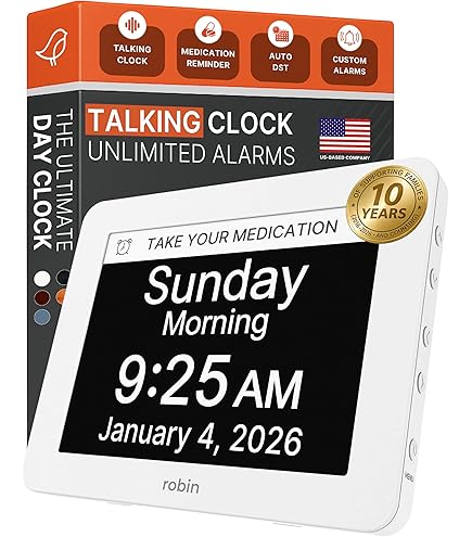 ORKA Talking Clock. Voice Recordable Ex Large Medication Pill