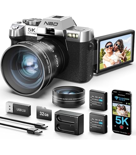 Amazon | NBD 4K 4800万画素デジタルカメラ 16倍ズーム【アプリ制御
