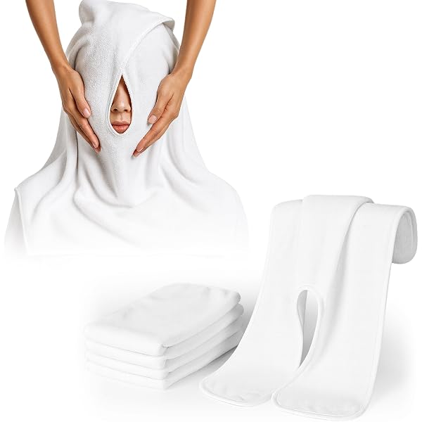 Whaline 6er Set Spa-Stirnbänder – Aus Korallen-Fleece, Verstellbar, Für Gesichtspflege, Sport & Schminken