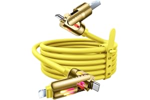 LISEN らいとにんくけーぶる【2M, 最大240W】マルチ充電ケーブル4in1 液体シリコーン, らいとにんくけーぶる タイプc 急速充電 480Mbps データ転送, C to C/タイプc ライトニング/USBA to USBC/Lightn