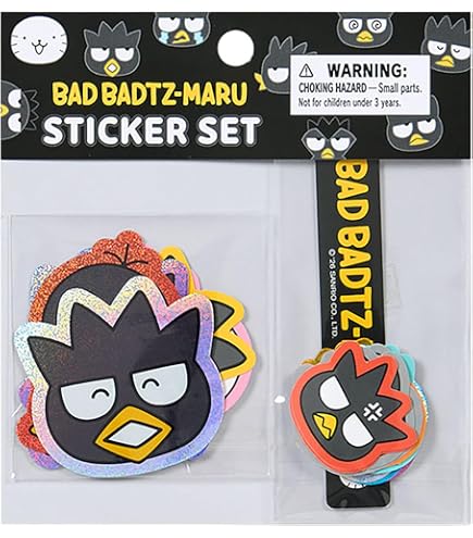 Amazon.co.jp: 100枚入り バッドばつ丸 ステッカー かわいい 人気