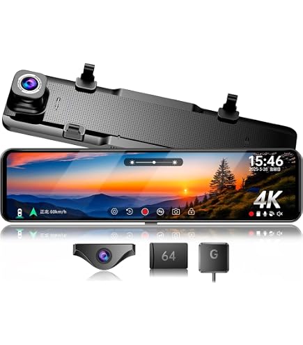 Amazon.co.jp: JADO ドライブレコーダー ミラー型 分離【最新 拡大