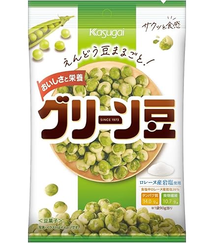 Amazon.co.jp: 春日井製菓 スリムグリーン豆 旨塩えんどう 40g×12袋