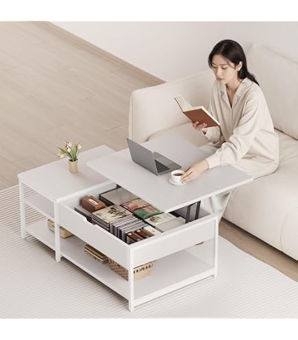 Amazon.co.jp: WLIVE ローテーブル 昇降式 コーヒーテーブル リビング