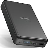 エレコム モバイルバッテリー 20000mAh 大容量 ( USB PD対応 ) Type-C×1 / USB-A×1 【 iPhone/Android 各種対応 】 PSE認証 ブラック DE-C19L-20000BK