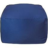 Homwarm ビーズクッション 怠惰なソファ 特大(60×60×35cm) 疲労解消 健康 安全 無味 カバー取り外し 洗濯可能 座り オールシーズン適用 0.3mm-0.5mm極小ビーズ 豆袋座布団 (ブルー, M)