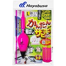 Amazon | ハヤブサ かんたん飛ばしサビキセット 4本鈎 M | ハヤブサ