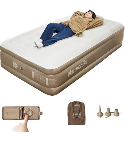 Amazon.co.jp: Naturehike エアーベッド 2分設営 45/38/25cm 450kg耐