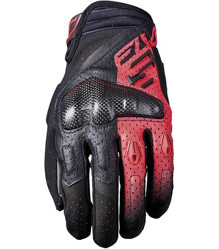 Amazon | ファイブ(FIVE) バイクグローブ ブラック/レッド (サイズ:XL