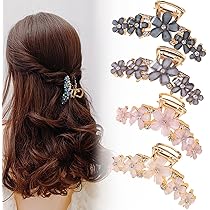 Amazon.co.jp: 4個セット バンスクリップ 小さめ ，BetterJonny ヘア