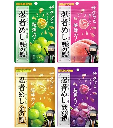 Amazon | UHA味覚糖 忍者めし 金の鎧 マスカット味(金箔シュガー入り