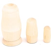 レア❗️ソビエト時代カリーニン　マトリョーシカ3組。現状 Amazon | 白木マトリョーシカ 3個組 7cm [ロシア製
