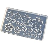 亀島商店 フラワー レジンクラフト用 ソフトモールド ぷっくり桜 1個入 KAM-REJ-403
