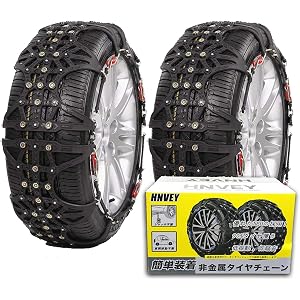 【2020改良版】 タイヤチェーン 非金属 タイヤチェーン 軽自動車 簡単装着 ジャッキアップ不要 車両移動不要 滑り止…