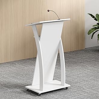 Amazon | 演台 演説台 司会台 キャスター付き、教会/教室用モバイル 
