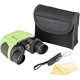 【Amazon限定ブランド】ジージーエヌ(G.G.N.) 双眼鏡 グリーン 小型 軽量 アウトドア キャンプ 専用ポーチ付き10倍 10×22cm GN02CM006