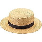 (田中帽子) Marin/f (マラン/フェム) 麦わら 女性用カンカン帽子 57.5cm (カンカン帽 麦わら帽子 リボン 麦わら 紳士 婦人 男性 女性 メンズ レディース ハット カジュアル ストローハット 日本製 ）UK-H043