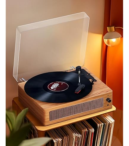 Amazon.co.jp: エバリエント 木製コンパクトレコードプレーヤー TT-38  