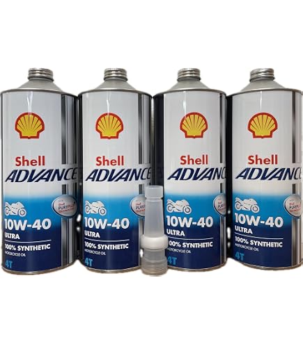 Amazon | [ノズル1個付き3缶セット]Shell ADVANCE 4T ULTRA 10W-40 100 